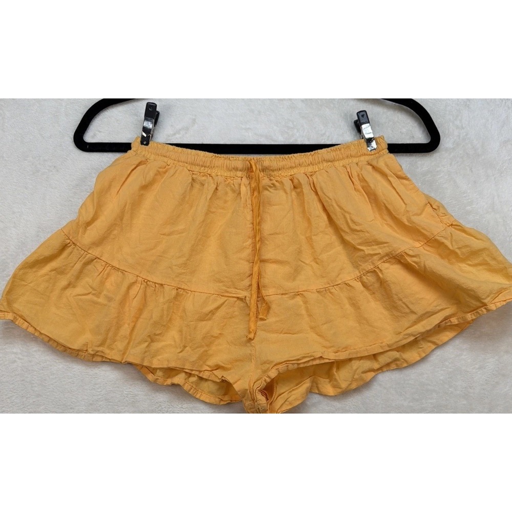 Boho Gauze Ruffle Shorts Women's Small Flowy Pull On Beachy Lounge